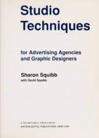 Studio techniques for advertising agencies and graphic designers